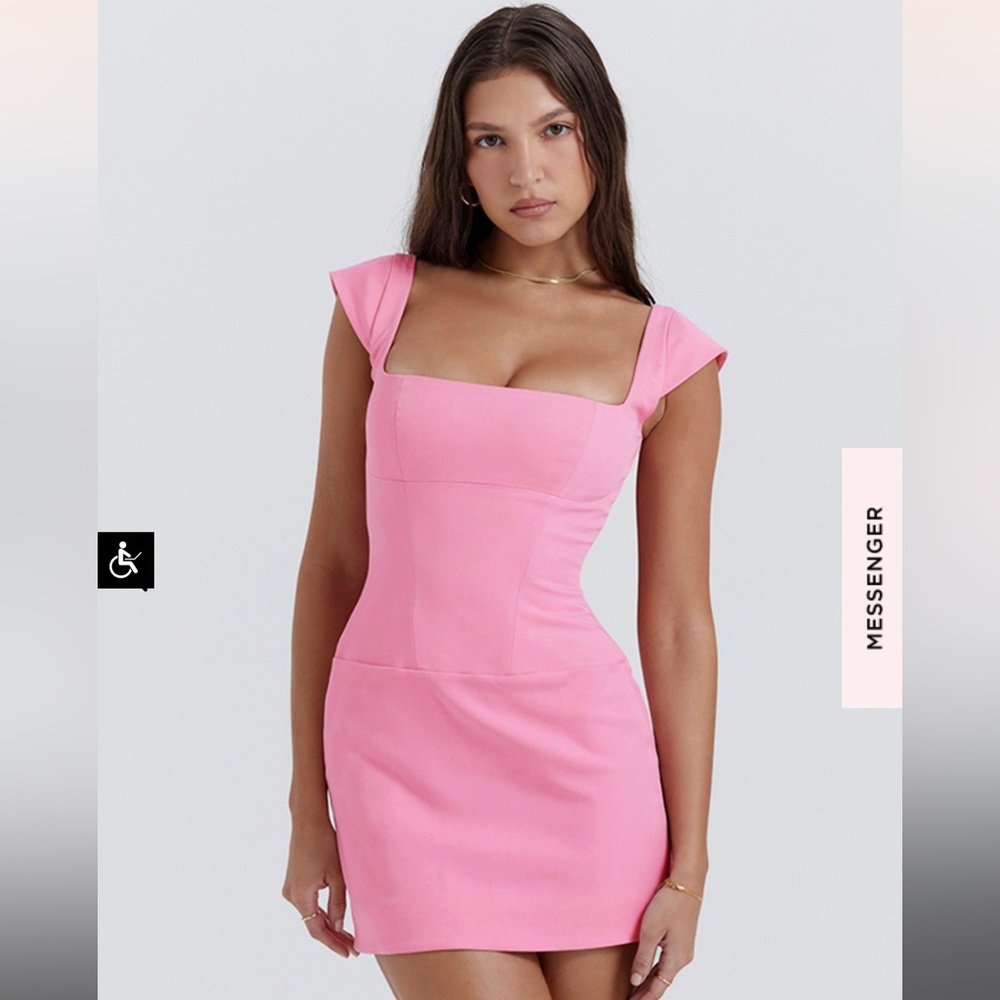 House of CB LEONIDA PINK MINIDRESS